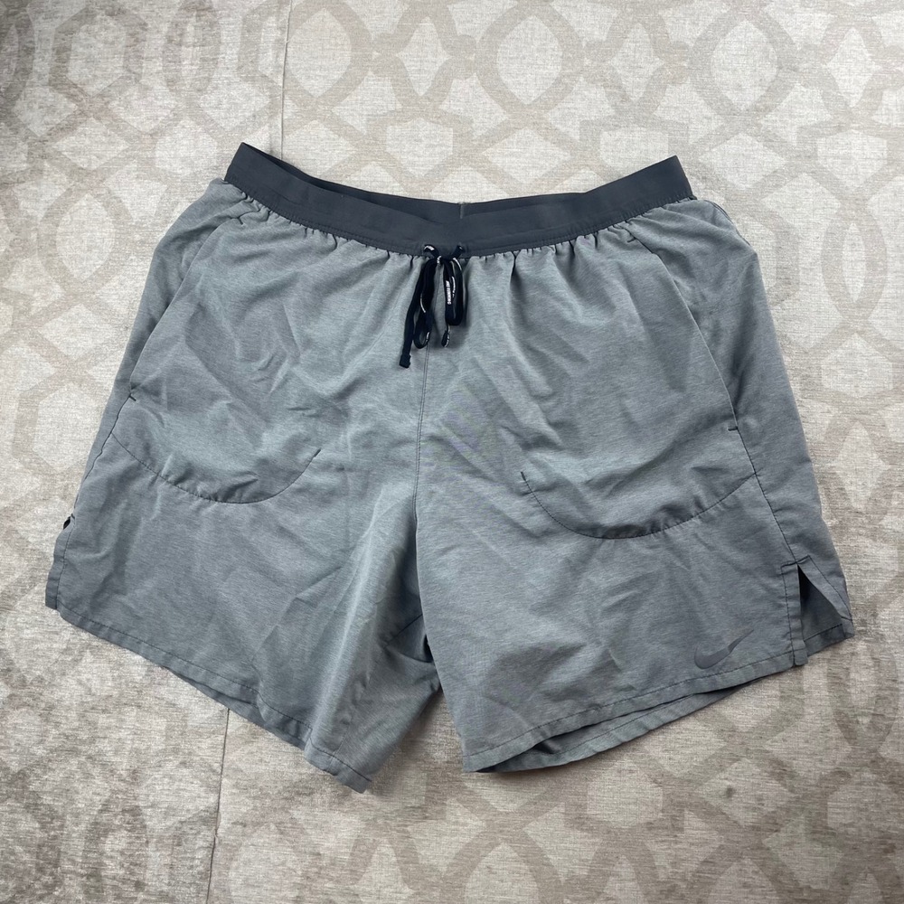 Nike Flex Stride Mens Large Gray Excellent 5" Inseam Running Shorts CJ5459-068
